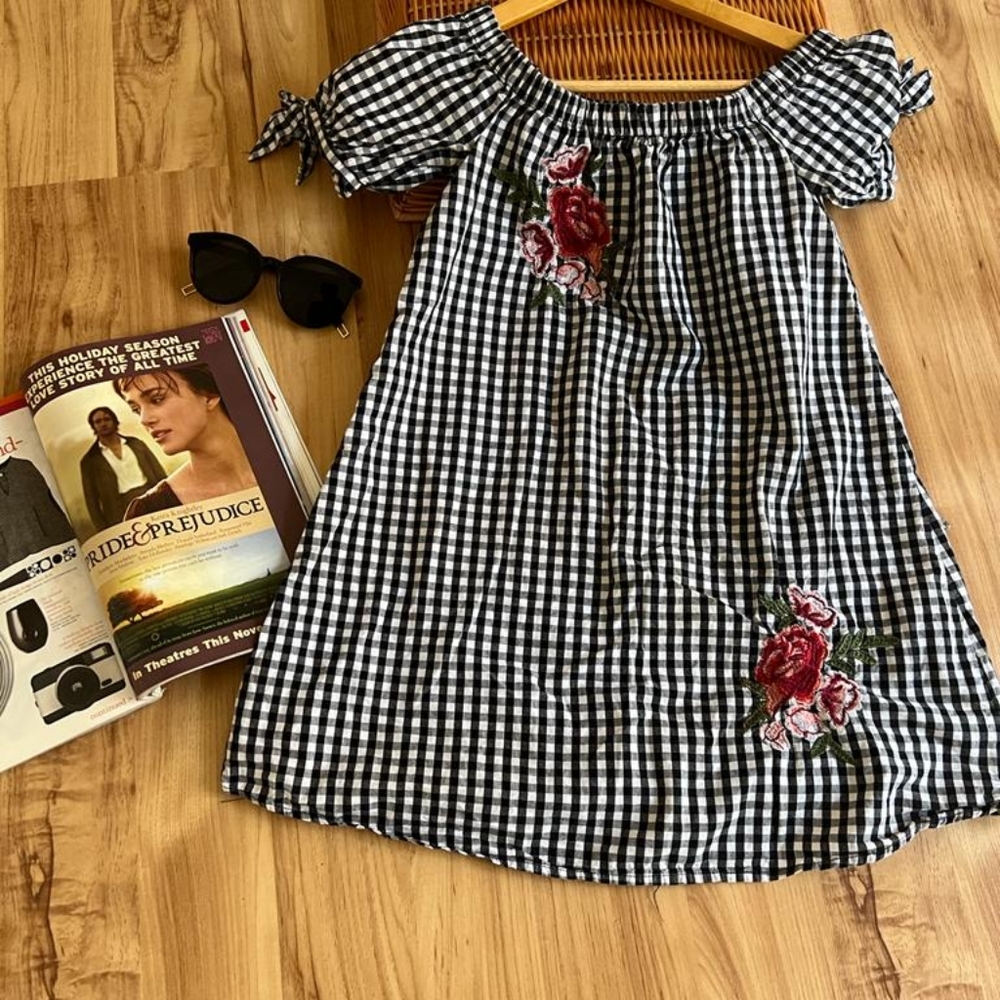No comment girls checkers dress